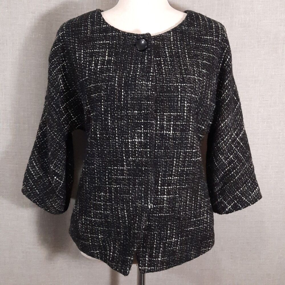 East 5th Women's Tweed Blazer Suit Jacket Medium 100% Cotton Boucle